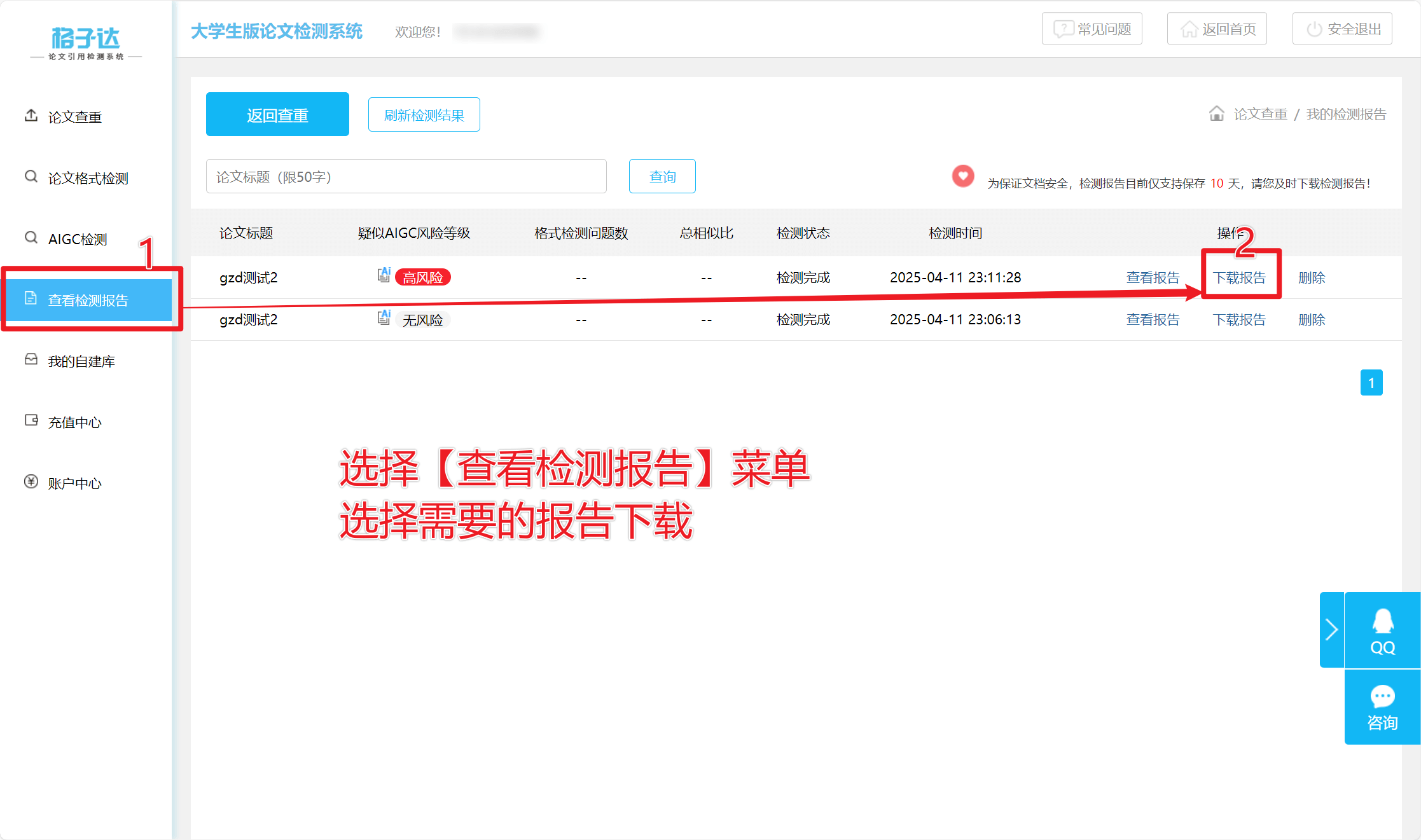 下载报告