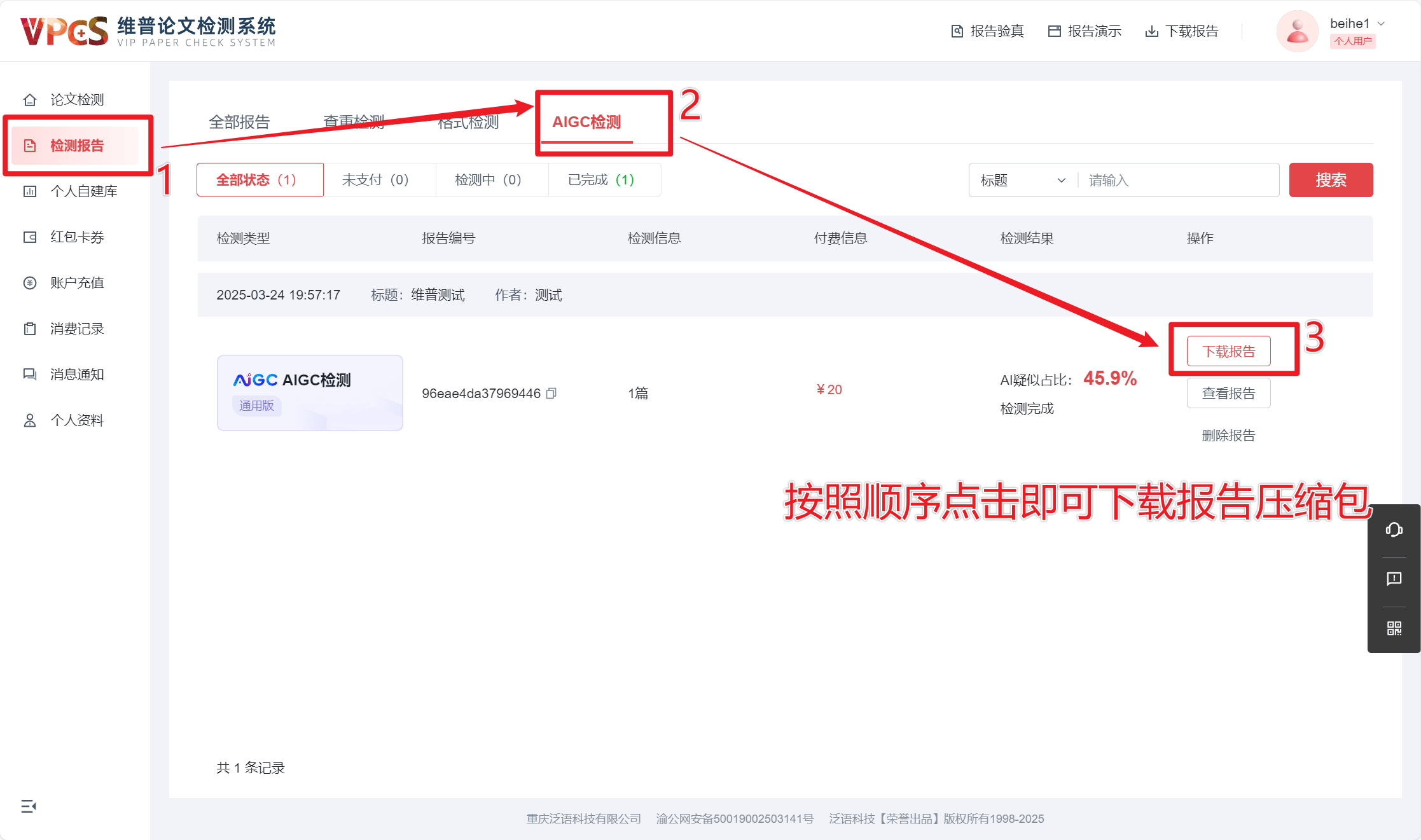 下载报告
